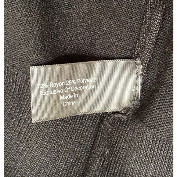 Lane Bryant Pullover Sweater 14/16 Black Lace Applique V Neck Fairy Whimsigoth - Picture 7 of 10